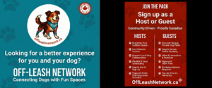 off leash network dog parks in Canada